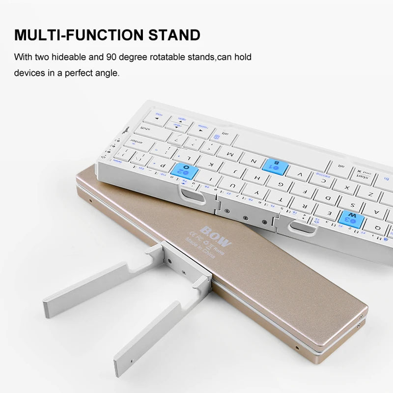 Multi-Device Connection Mini Foldable Bluetooth Keyboard