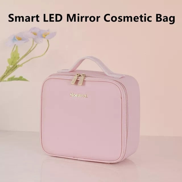 Travel Makeup Bag with Led Mirror - UTILITY5STORE
