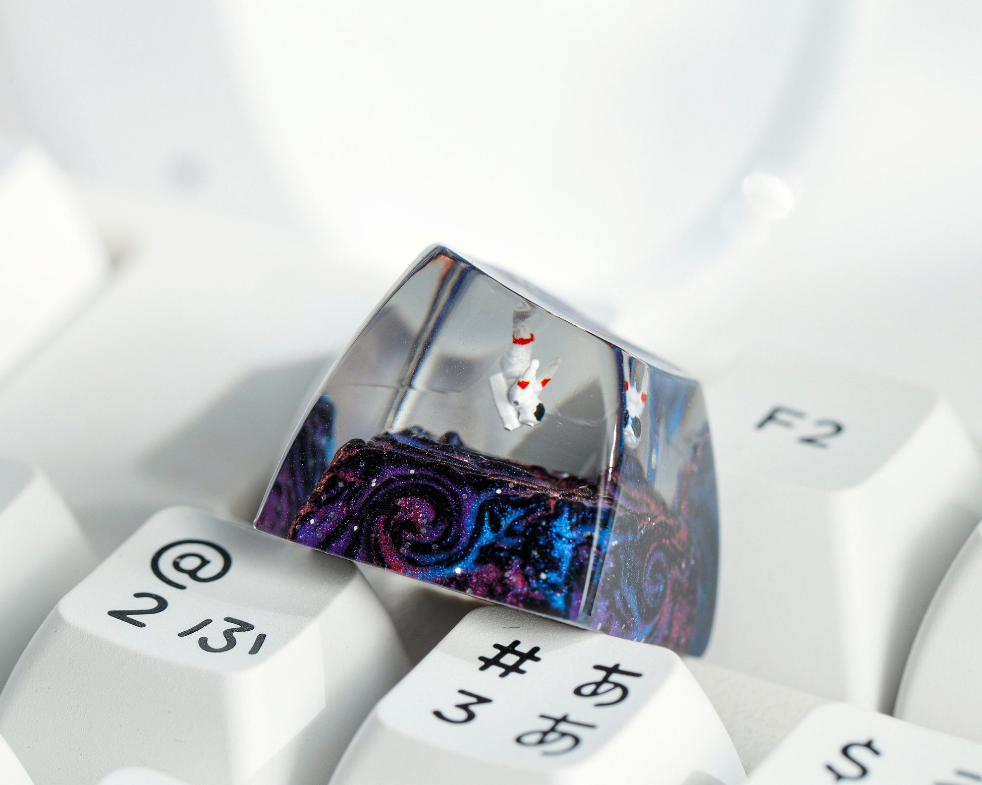 The Space Traveller Keycap- Astronaut Keycap- Galaxy Keycap- Universe Keycap- Resin Keycap for Mechanical Keyboard - Datkey Studio