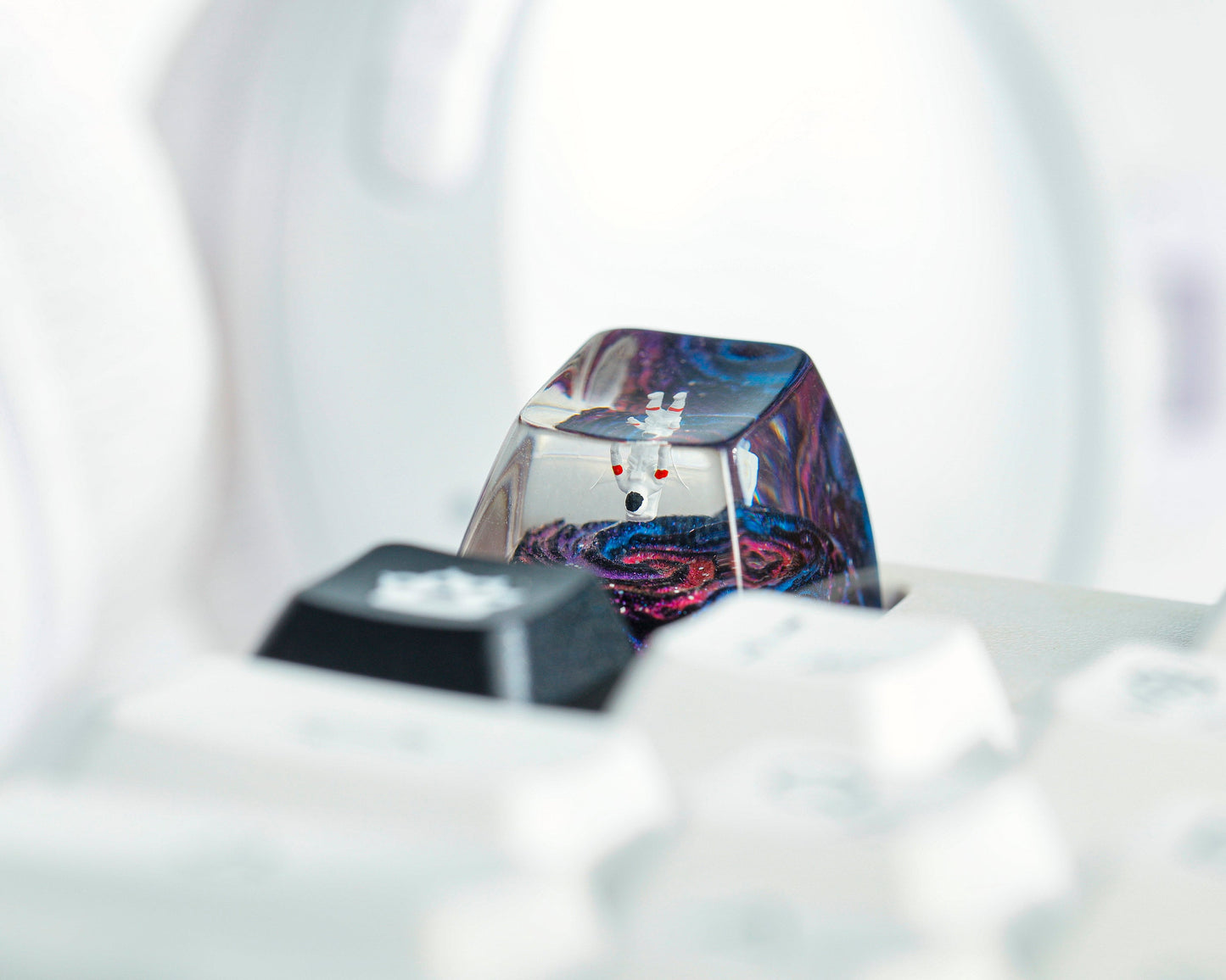 The Space Traveller Keycap- Astronaut Keycap- Galaxy Keycap- Universe Keycap- Resin Keycap for Mechanical Keyboard - Datkey Studio