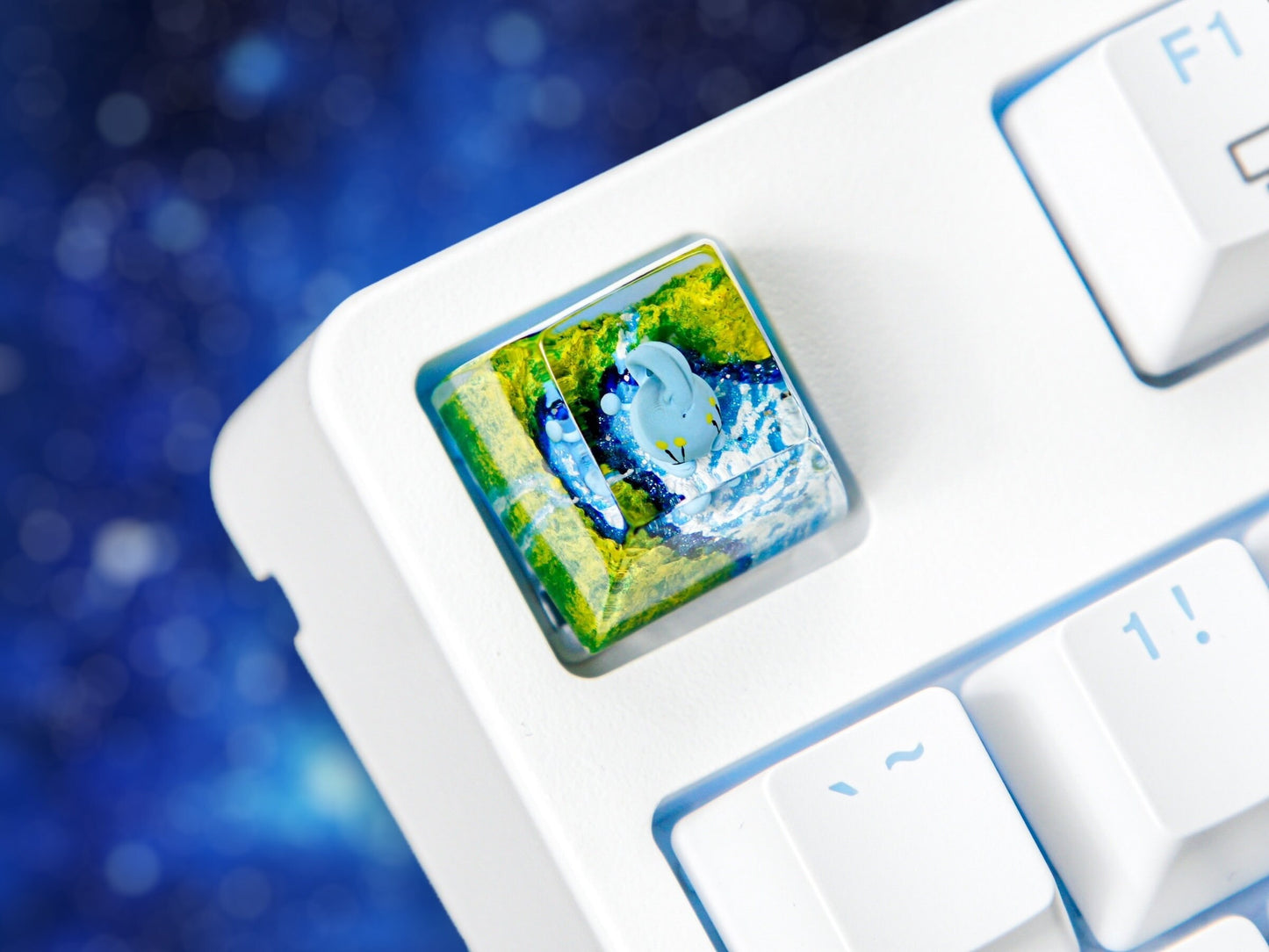 Manaphy Keycap- Pokemon Keycap- Artisan Keycap- Esc Keycap- Keycap for MX Cherry Switches Keyboard - Datkey Studio