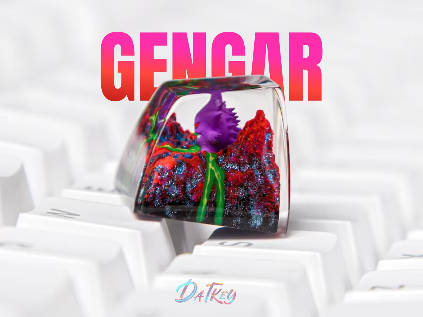 Gengar Keycap- Pokemon Keycap- Artisan Keycap- Keycap for MX Cherry Switches Keyboard - Datkey Studio