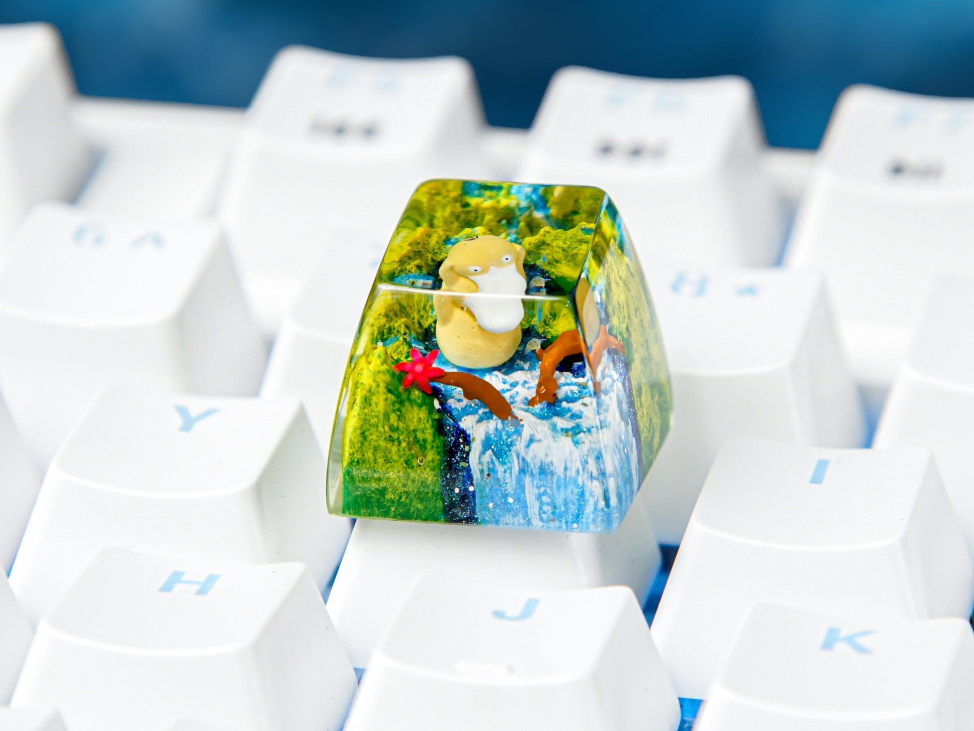 Pysduck Keycap- Pokemon Keycap- Artisan Keycap- Keycap for MX Cherry Switches Keyboard - Datkey Studio