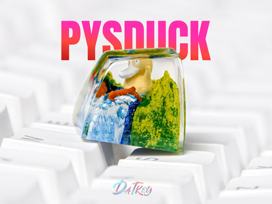 Pysduck Keycap- Pokemon Keycap- Artisan Keycap- Keycap for MX Cherry Switches Keyboard - Datkey Studio
