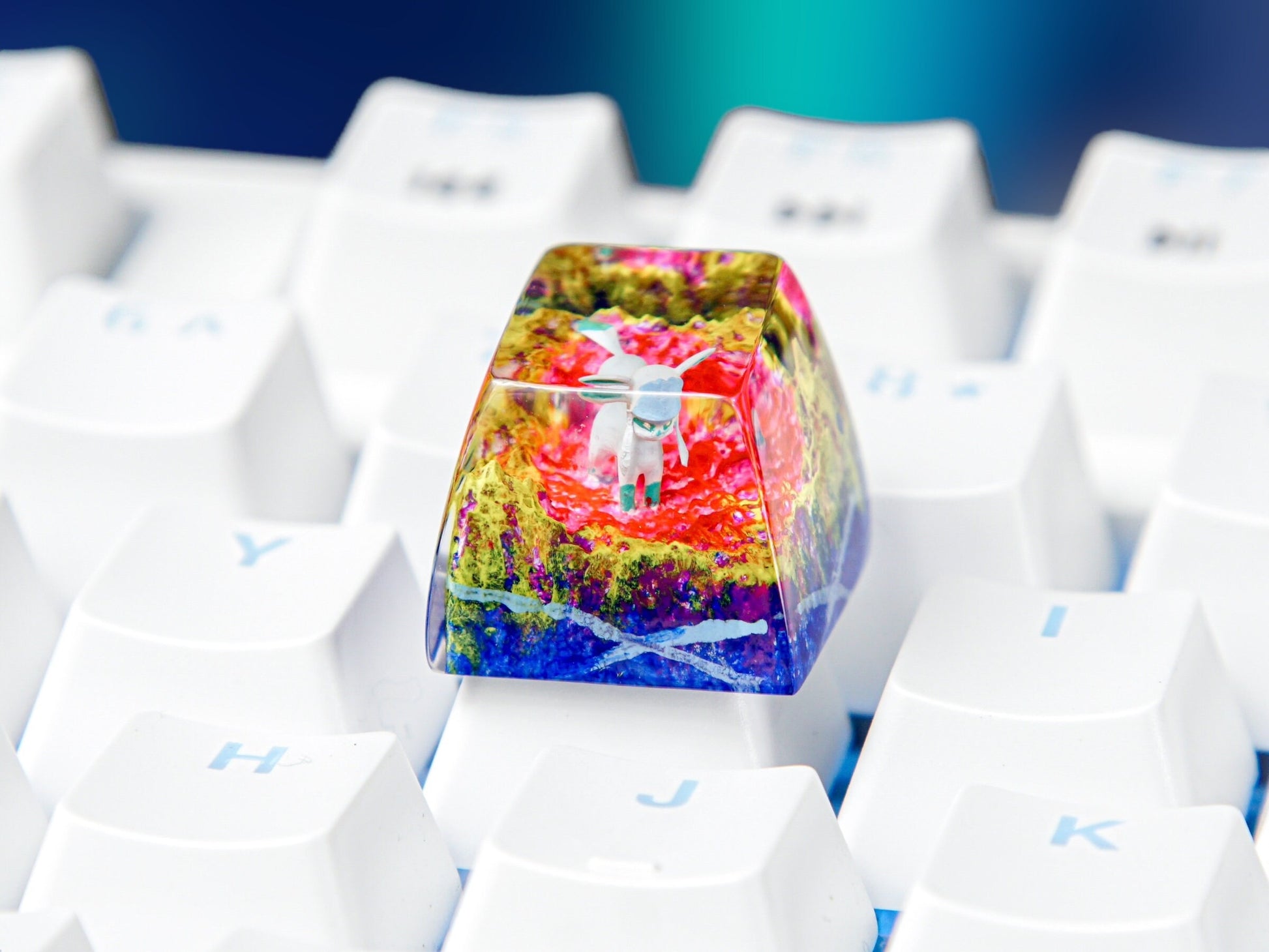 Glaceon Keycap- Pokemon Keycap- Artisan Keycap- Keycap For Cherry MX Switches Mechanical Keyboard - Datkey Studio