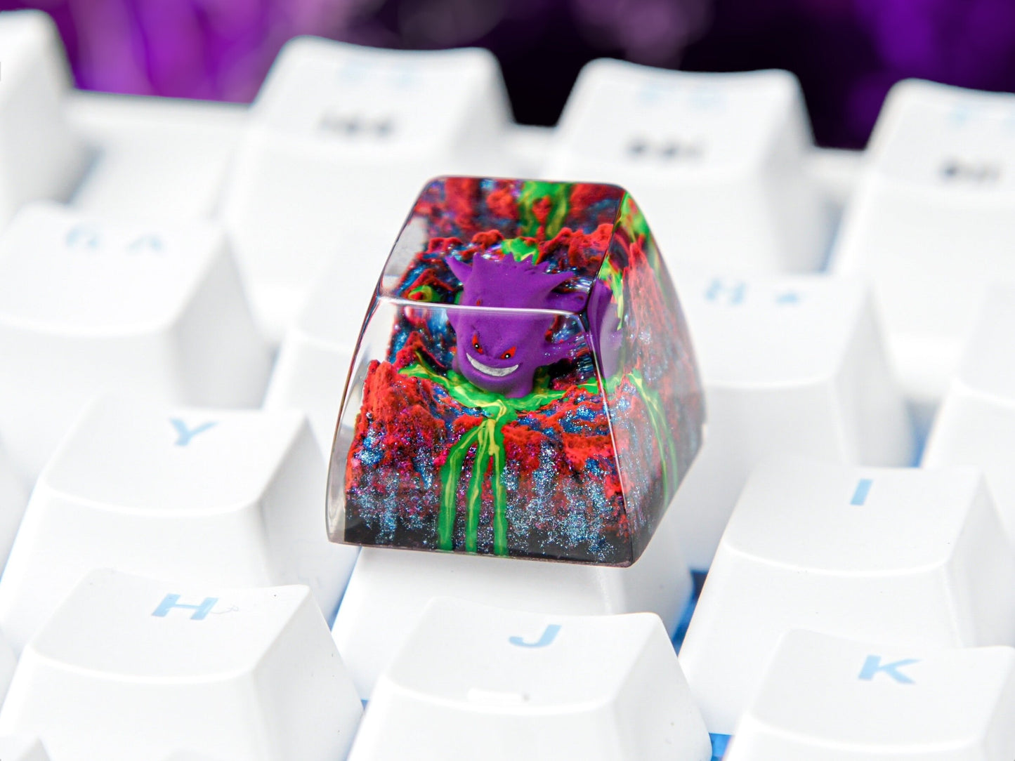 Gengar Keycap- Pokemon Keycap- Artisan Keycap- Keycap for MX Cherry Switches Keyboard - Datkey Studio