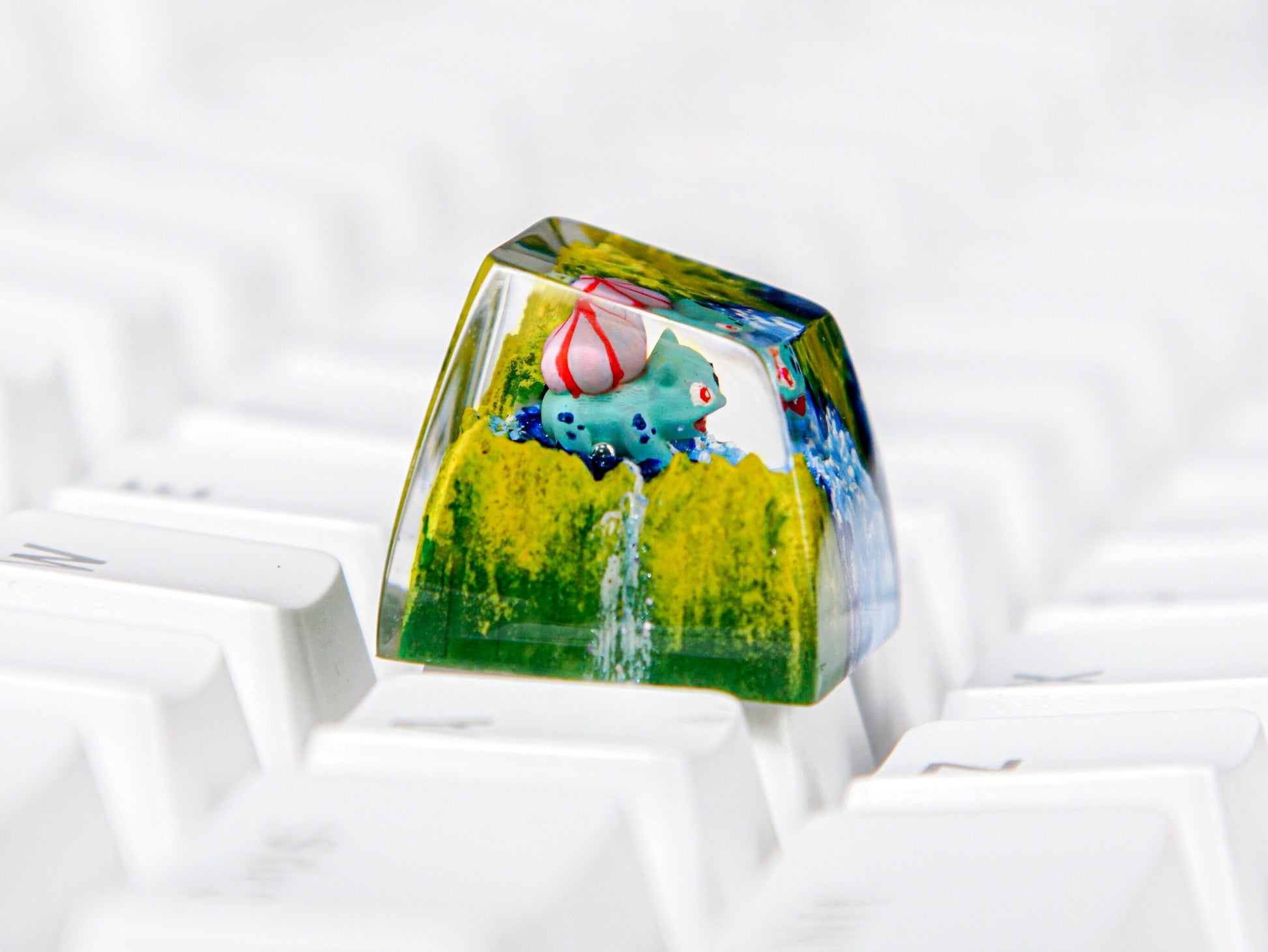 Bulbasaur Keycap- Pokemon Keycap- Artisan Keycap- Resin Keycap For MX Cherry Keyboard - Datkey Studio