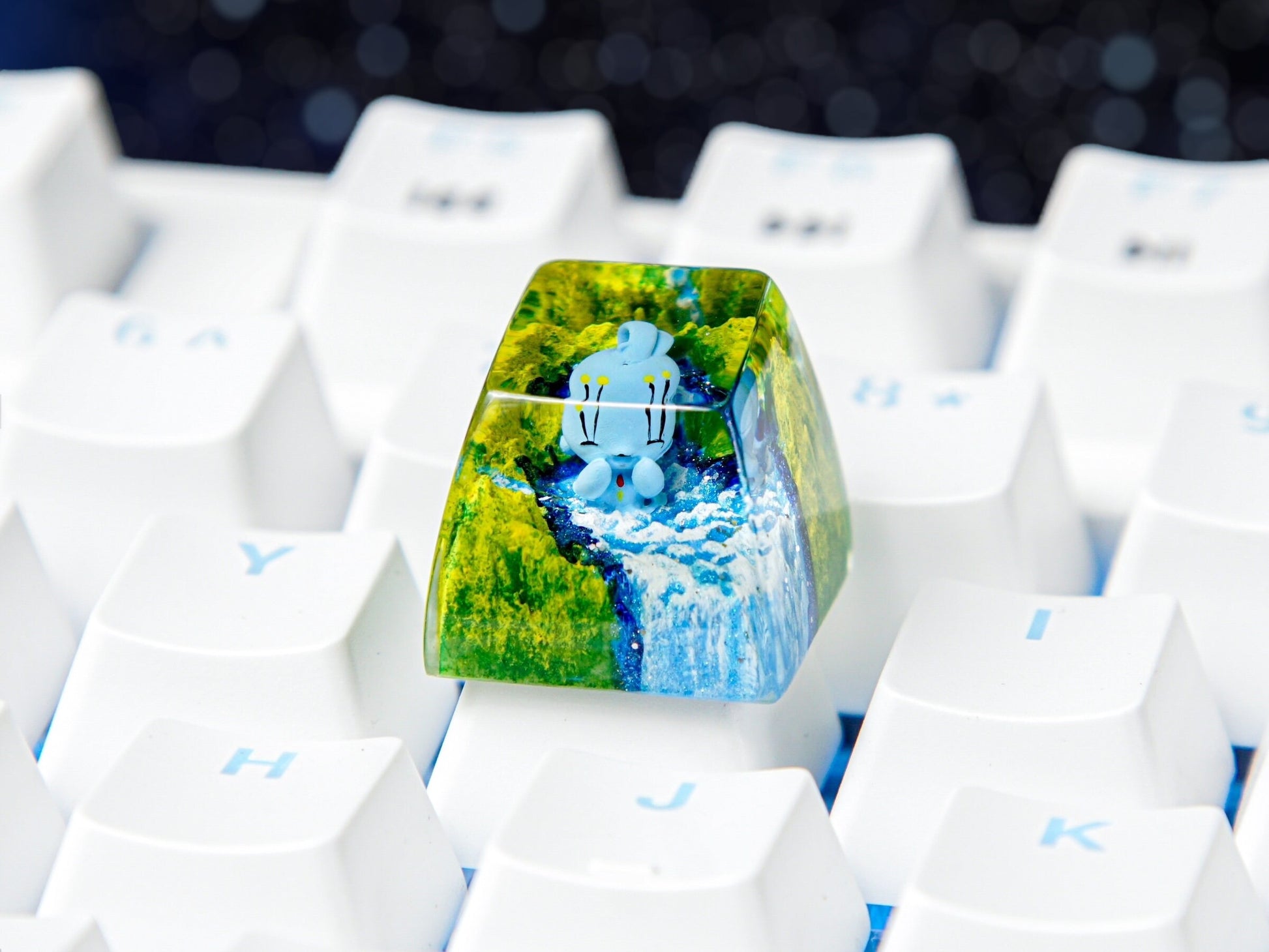 Manaphy Keycap- Pokemon Keycap- Artisan Keycap- Esc Keycap- Keycap for MX Cherry Switches Keyboard - Datkey Studio