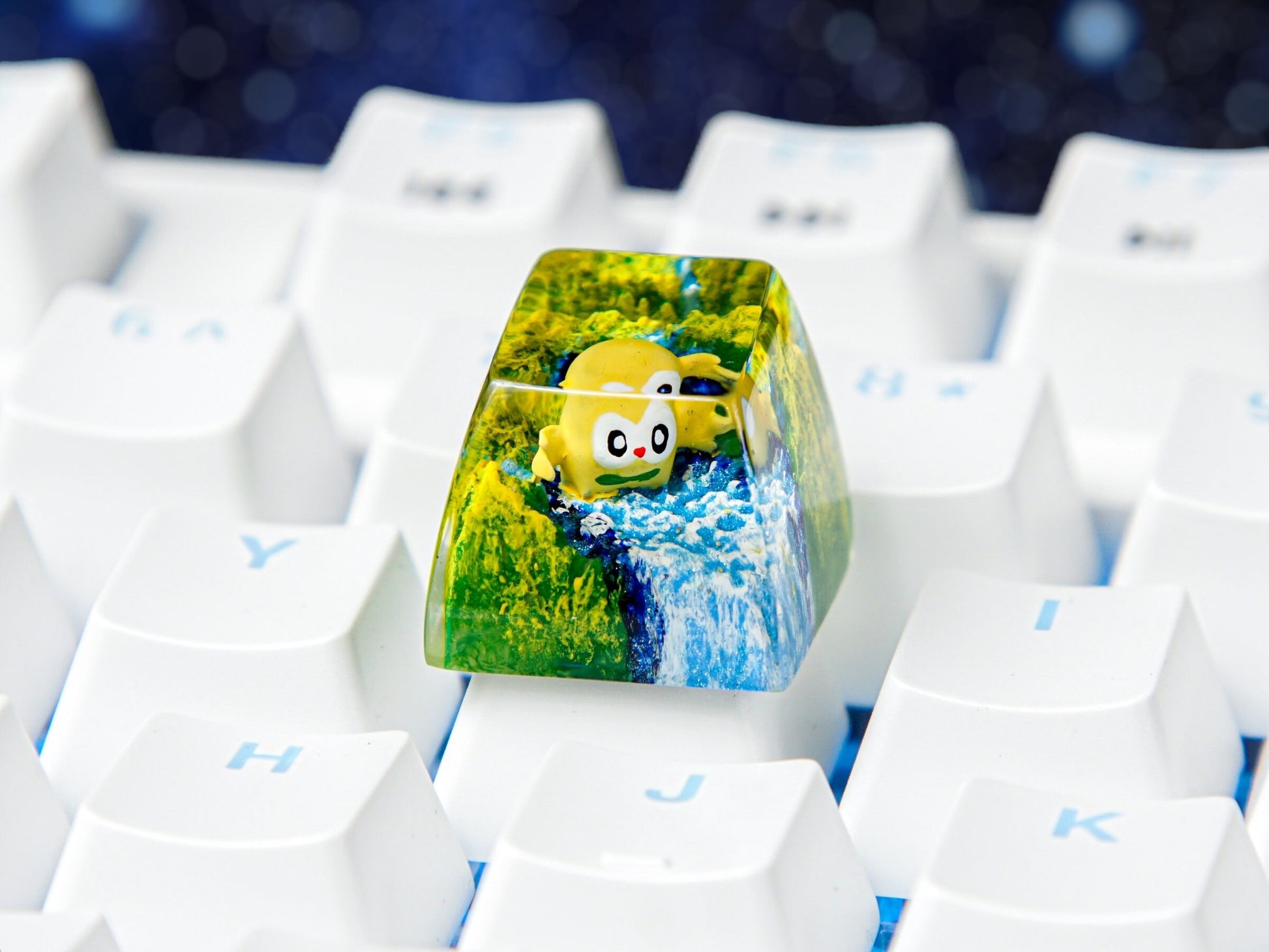 Rowlet Keycap- Pokemon Keycap- Artisan Keycap- Esc Keycap- Keycap for MX Cherry Switches Keyboard - Datkey Studio