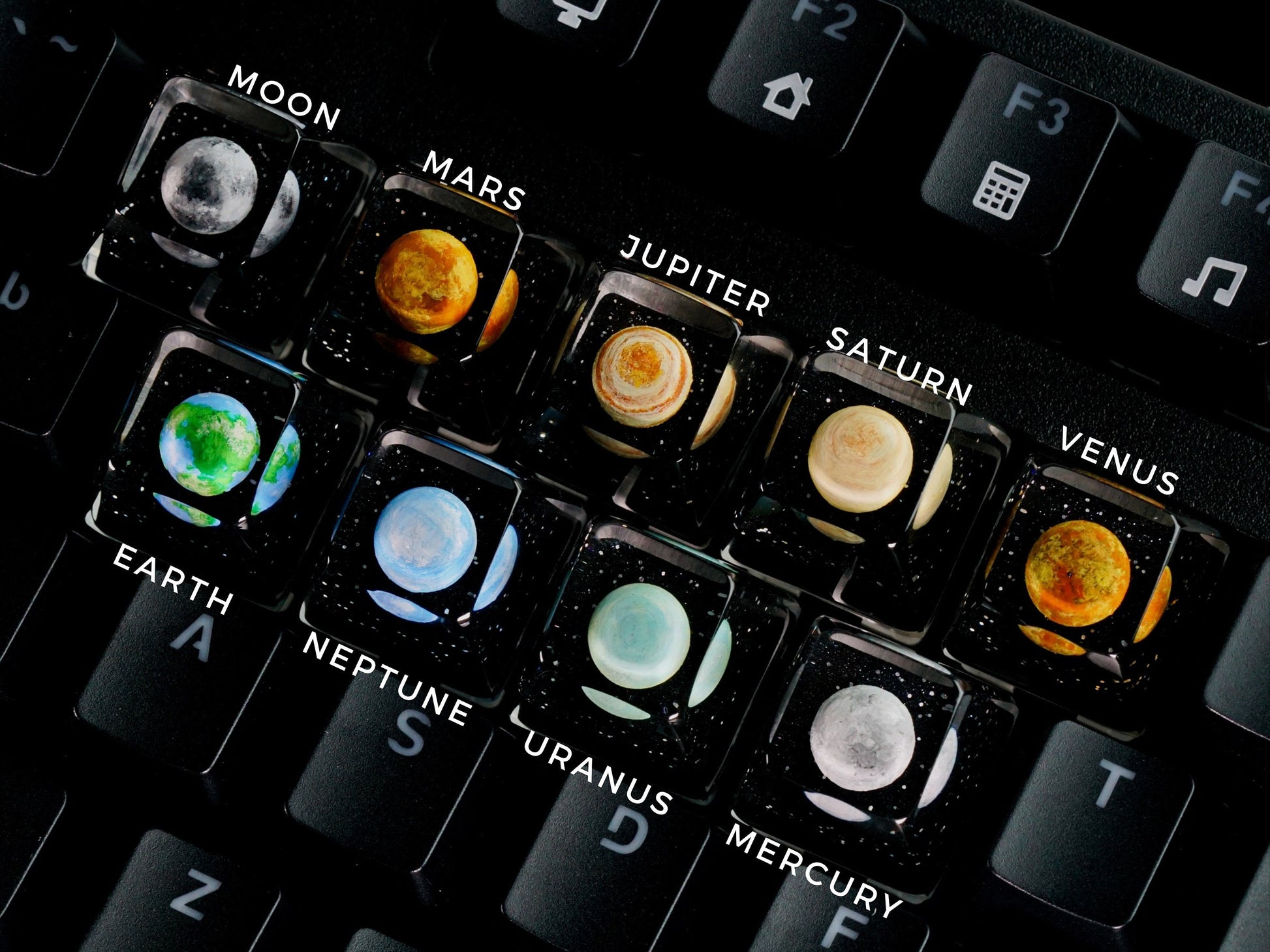 Saturn Keycap- Planet Keycap- Artisan Keycap- Solar System Keycap- Universe Keycap- Keycap for MX Cherry Keyboard - Datkey Studio
