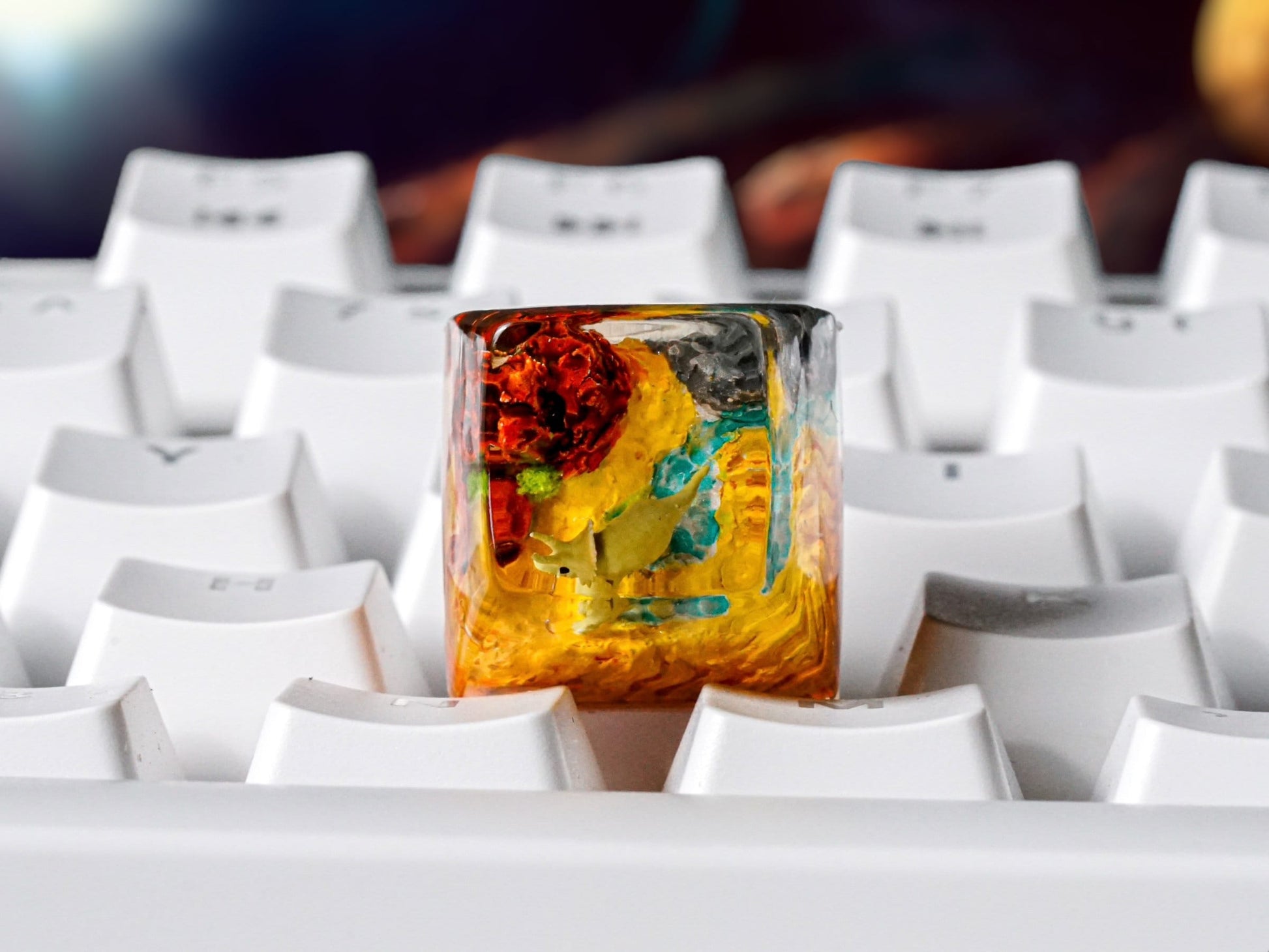 Yellow Brachiosaurus Keycap- SA Profile Keycap- Keycap for MX Cherry Switches Mechanical Keyboard - Datkey Studio