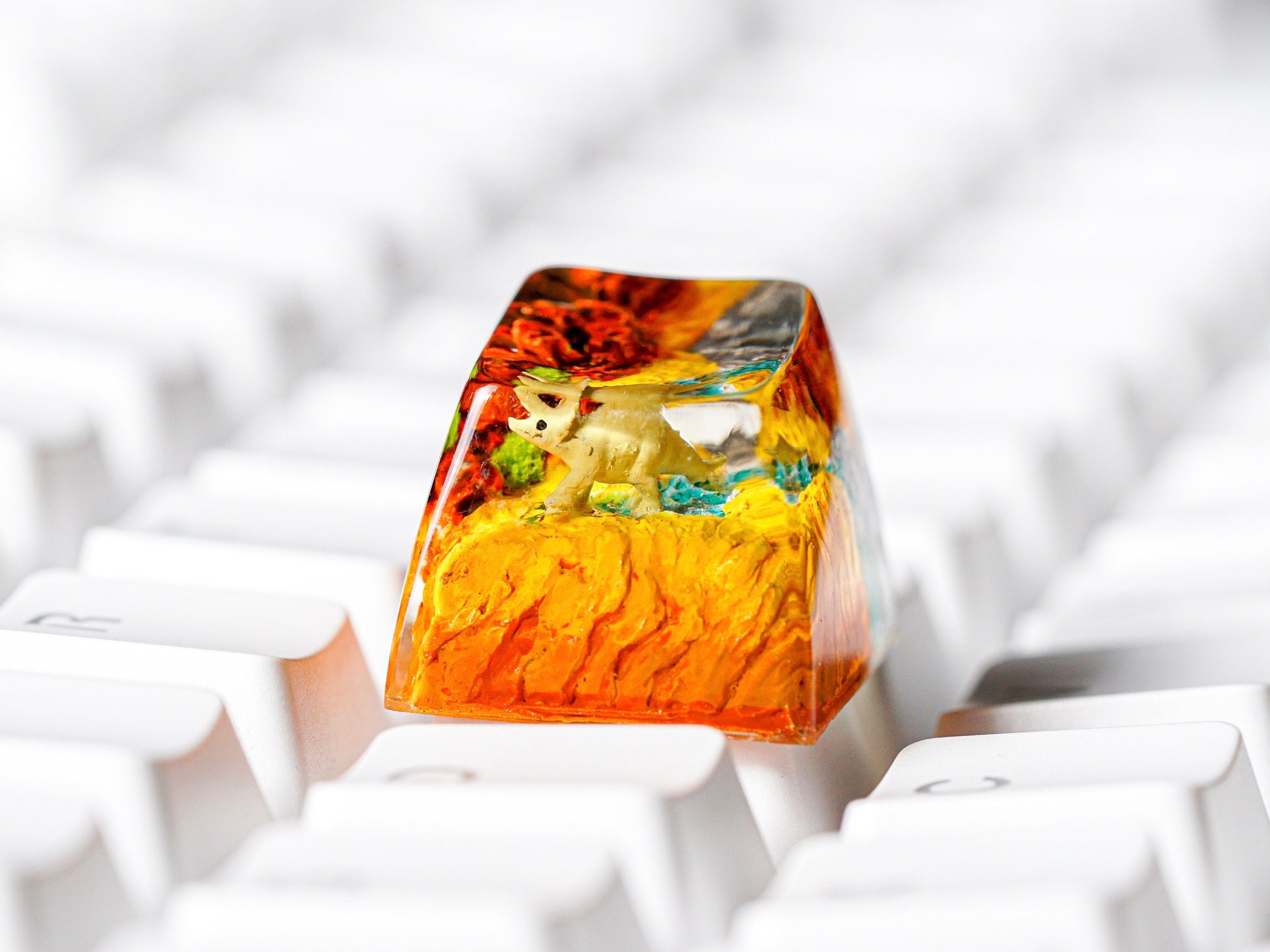 Yellow Brachiosaurus Keycap- SA Profile Keycap- Keycap for MX Cherry Switches Mechanical Keyboard - Datkey Studio