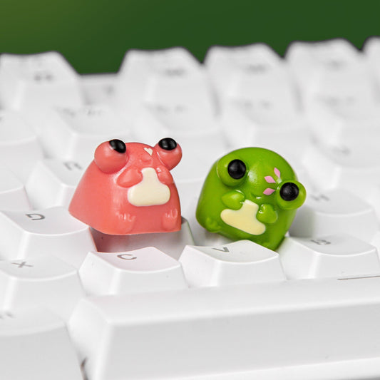 Frog Keycap- Frog Artisan Keycap- Funny Keycap- Resin Keycap- Keycap for MX Cherry Switches Keyboard- Gift for Her - Datkey Studio