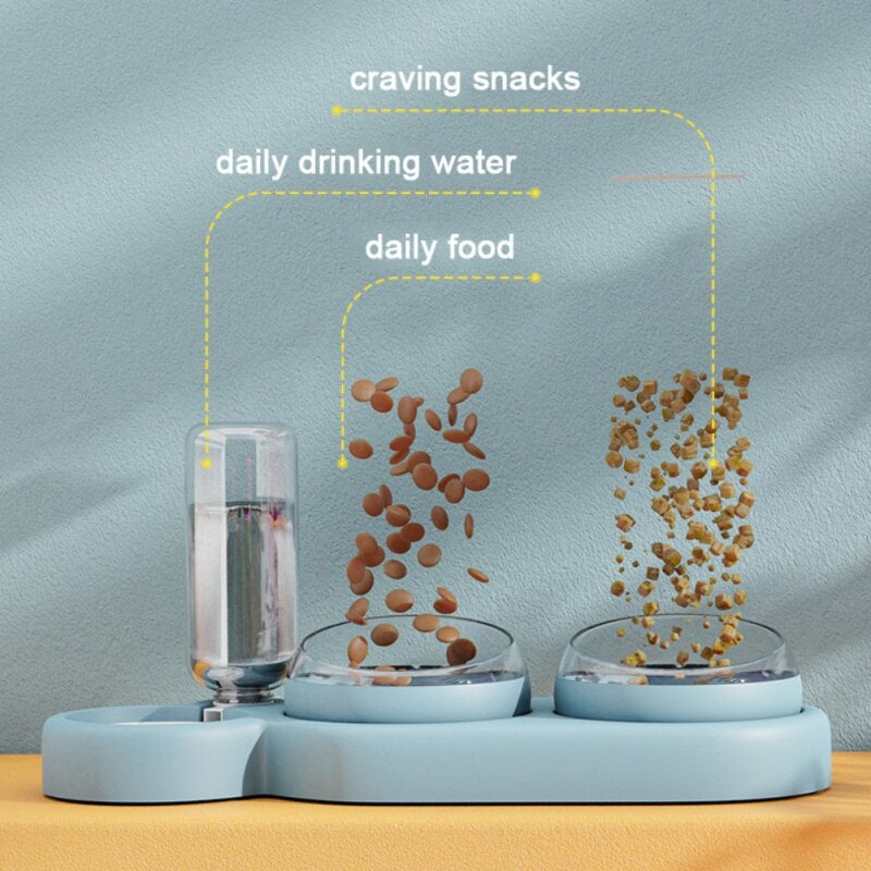Automatic Cat Feeder Bowl Water Dispenser - Happy2Cats
