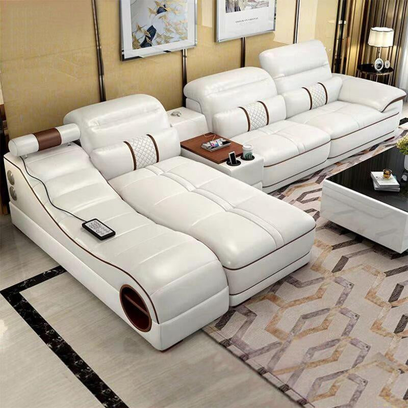 Luxury Multifunctional Elite Elegance Leather Sofa Set