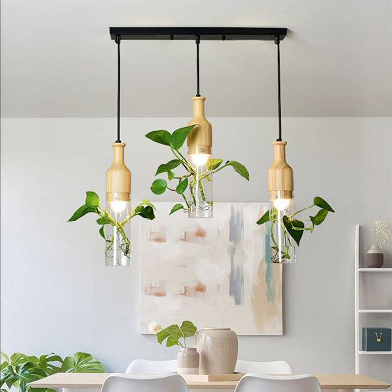 Wooden Modern LED Plant Pendant Lights