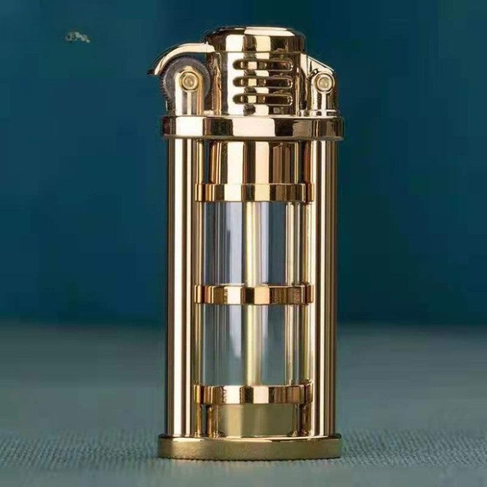 Transparent Windproof Metal Kerosene Flame Fusion Lighter
