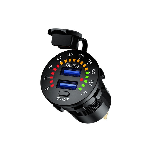 Led Display Fast Car Dual USB Charger