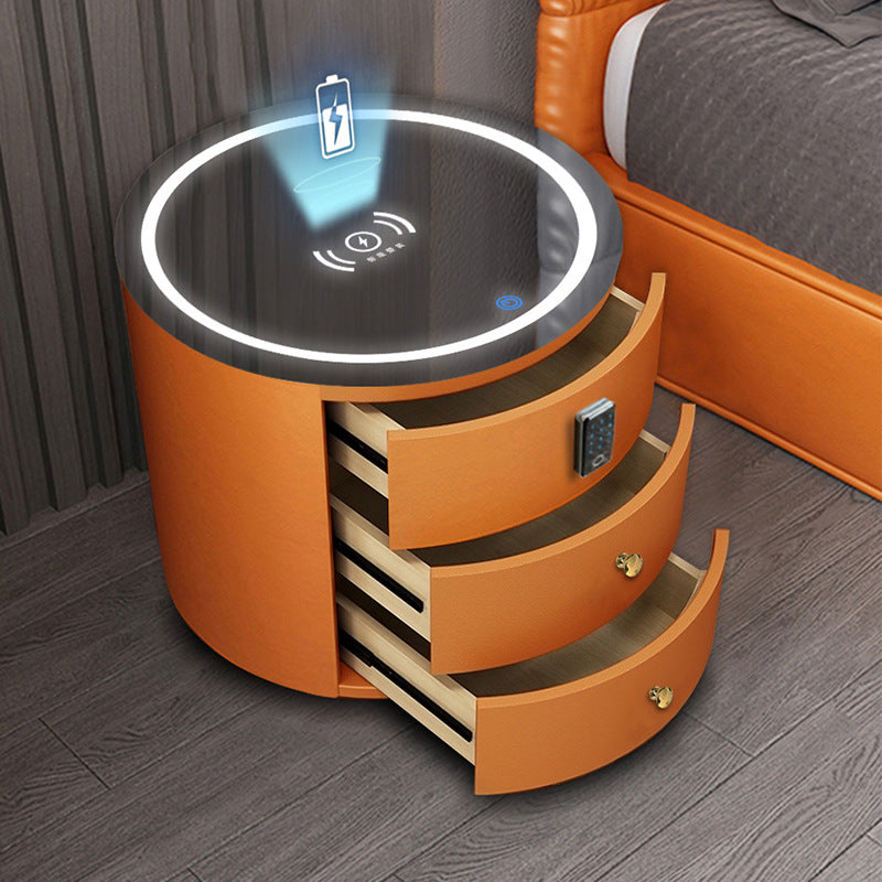 Round Smart Wireless Charging Bedside Table - UTILITY5STORE