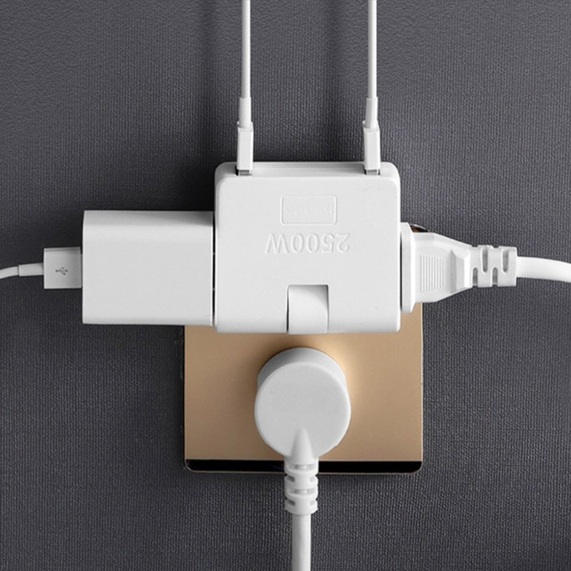 Foldable Tri-Plug Anywhere Charge Adapter