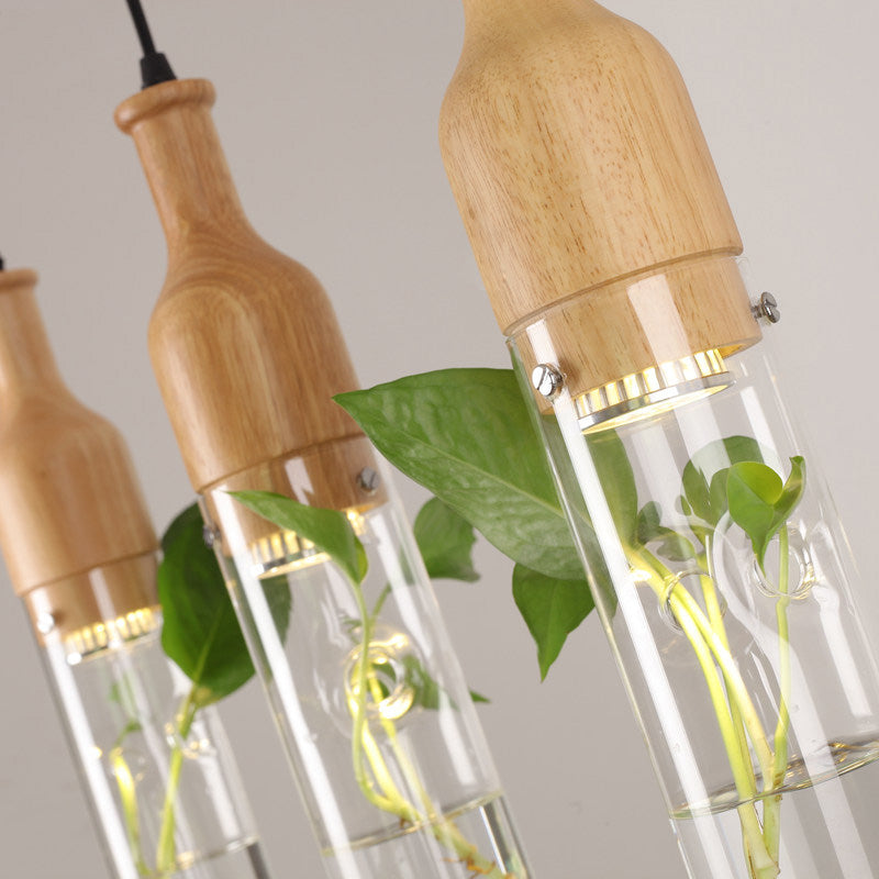 Wooden Modern LED Plant Pendant Lights