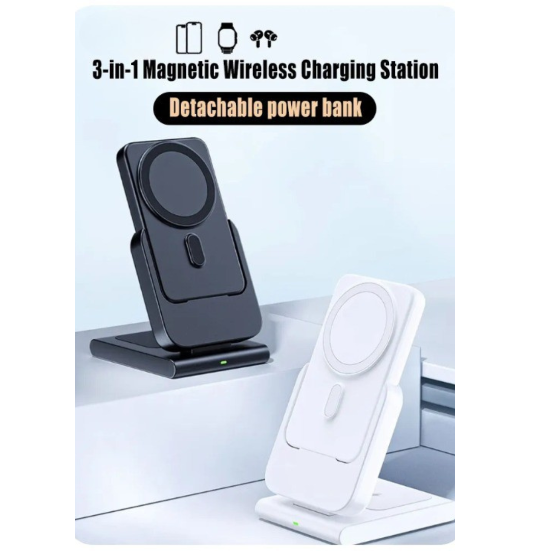 3in1 Magnetic Fast Charging Magsafe Power Bank Station - UTILITY5STORE