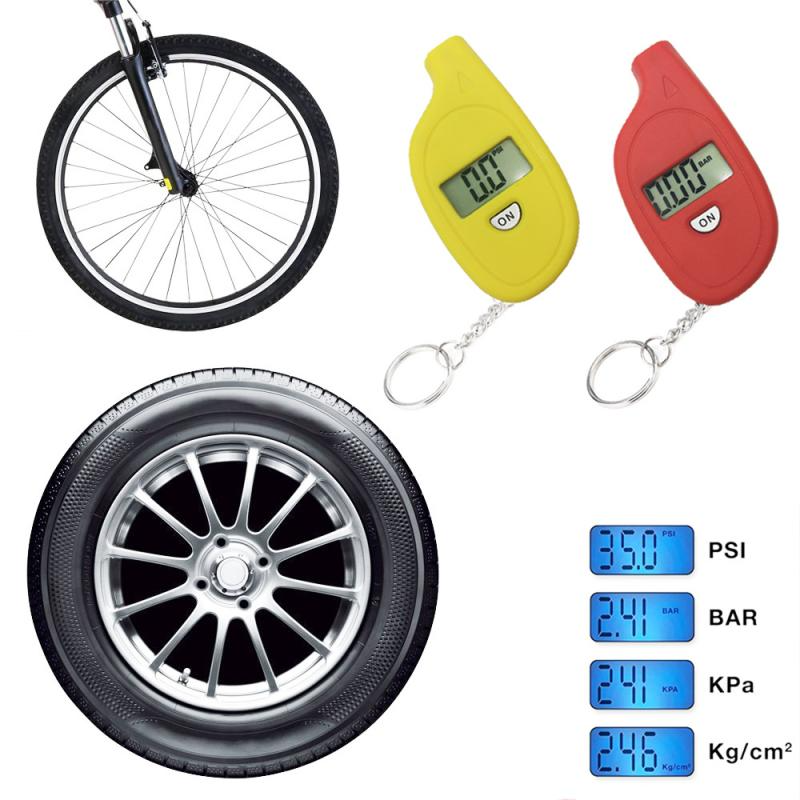 Portable Digital Car Tire Pressure Tester Keychain