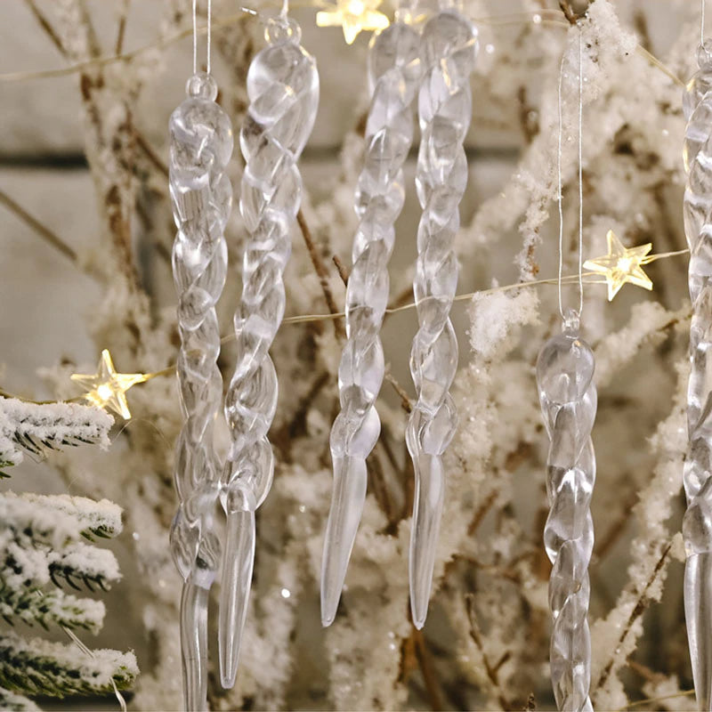 12Pcs Christmas Tree Decoration Artificial Icicles - UTILITY5STORE