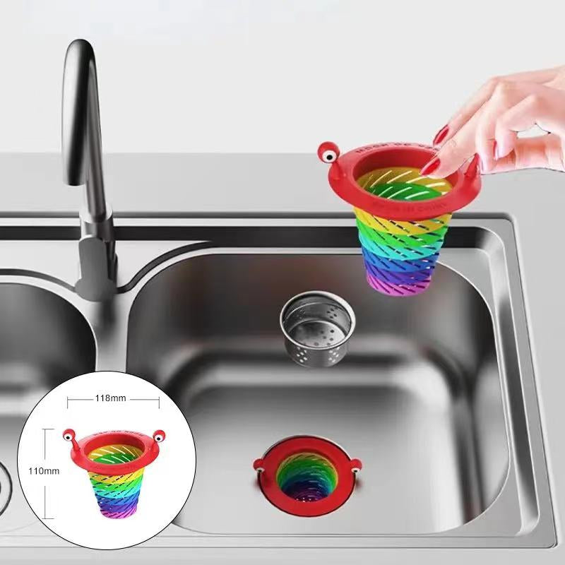 Little Monster Colorful Foldable Sink Strainer Basket