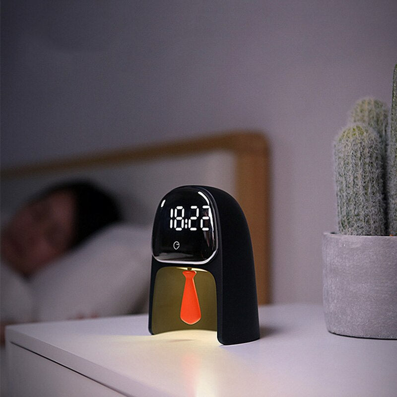 Creative LED Voice Control Gentleman Alarm Clock - UTILITY5STORE