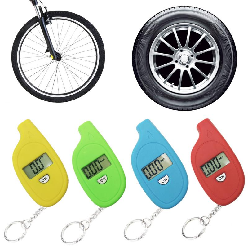 Portable Digital Car Tire Pressure Tester Keychain