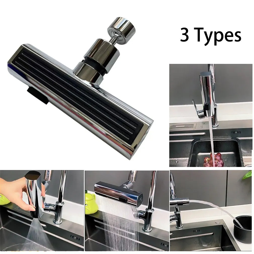 Universal Rotating Waterfall Sink Faucet Extension