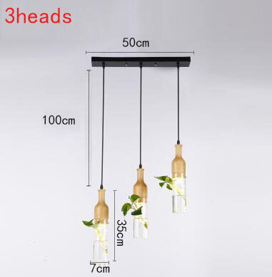 Wooden Modern LED Plant Pendant Lights