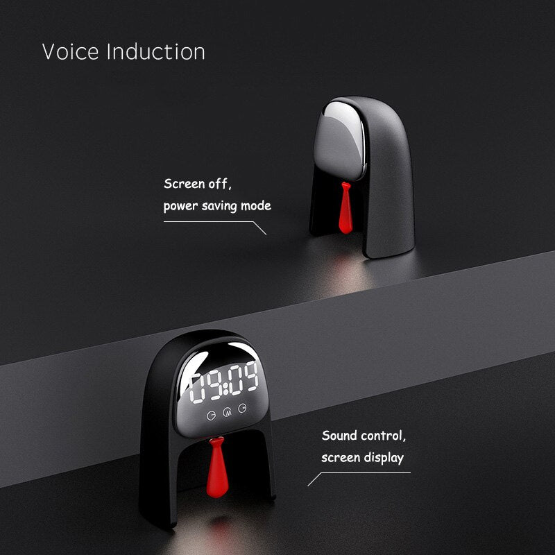 Creative LED Voice Control Gentleman Alarm Clock - UTILITY5STORE