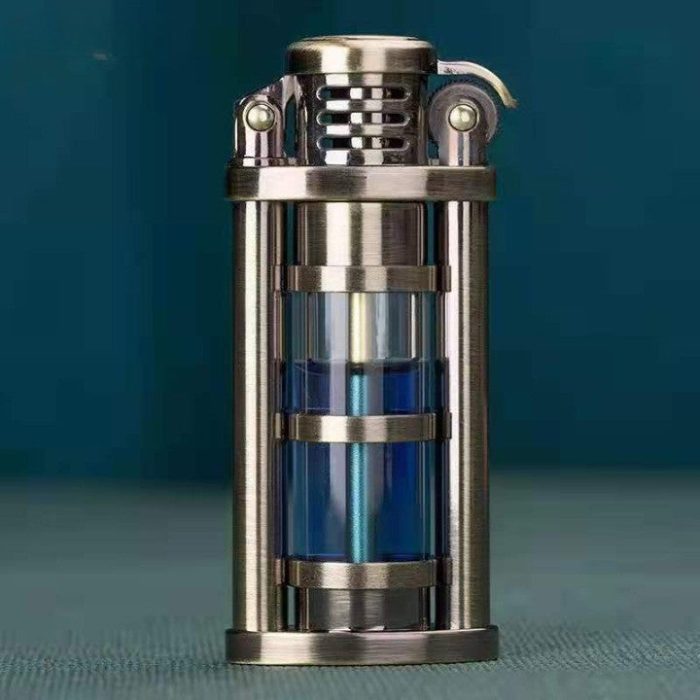 Transparent Windproof Metal Kerosene Flame Fusion Lighter