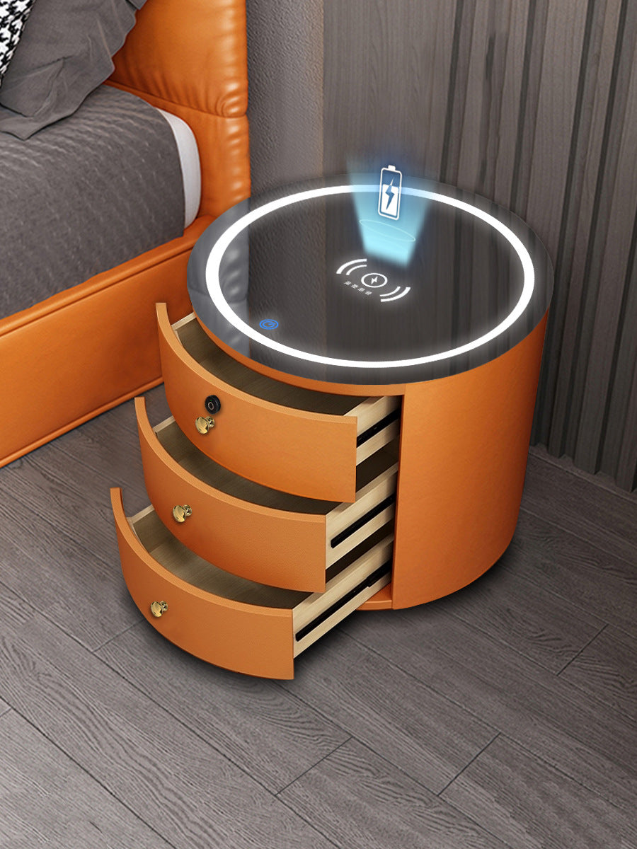 Round Smart Wireless Charging Bedside Table - UTILITY5STORE
