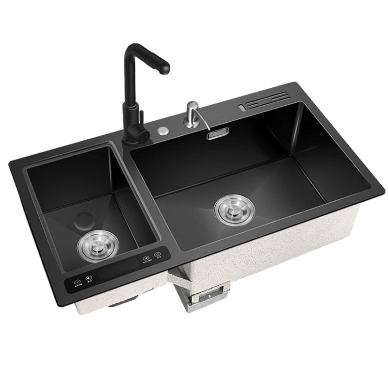 Ultra Wash with Ultrasonic Cleaning Elegant Efficient Kitchen Sink