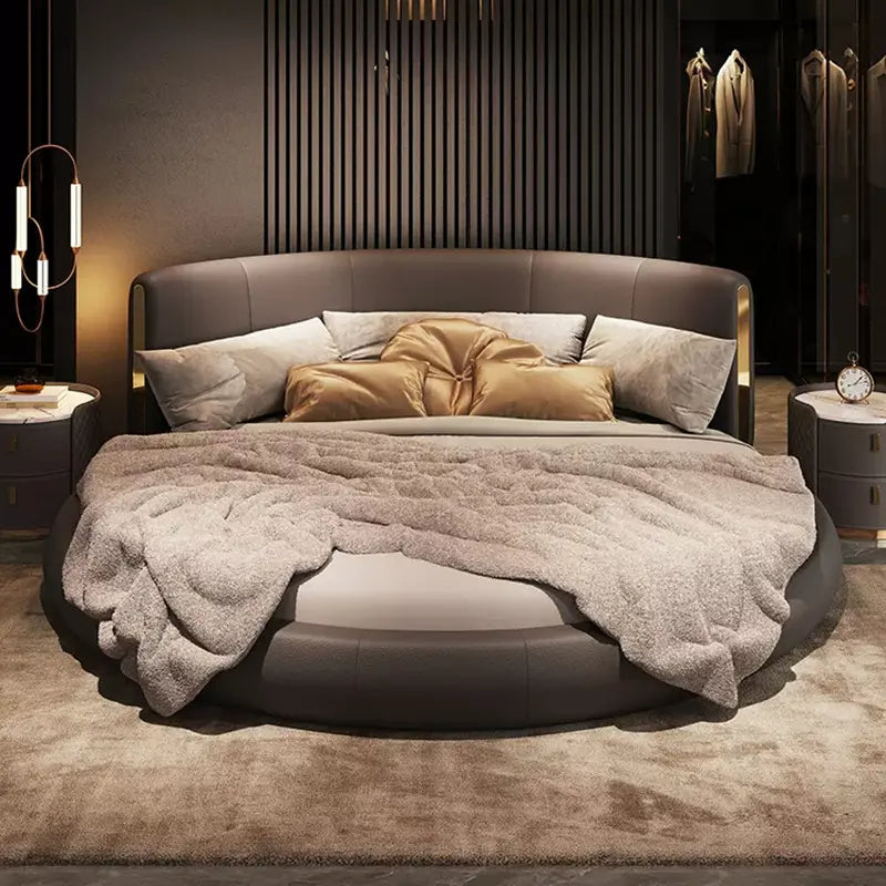 Florentine Italian Leather Minimalist Luxury Bed