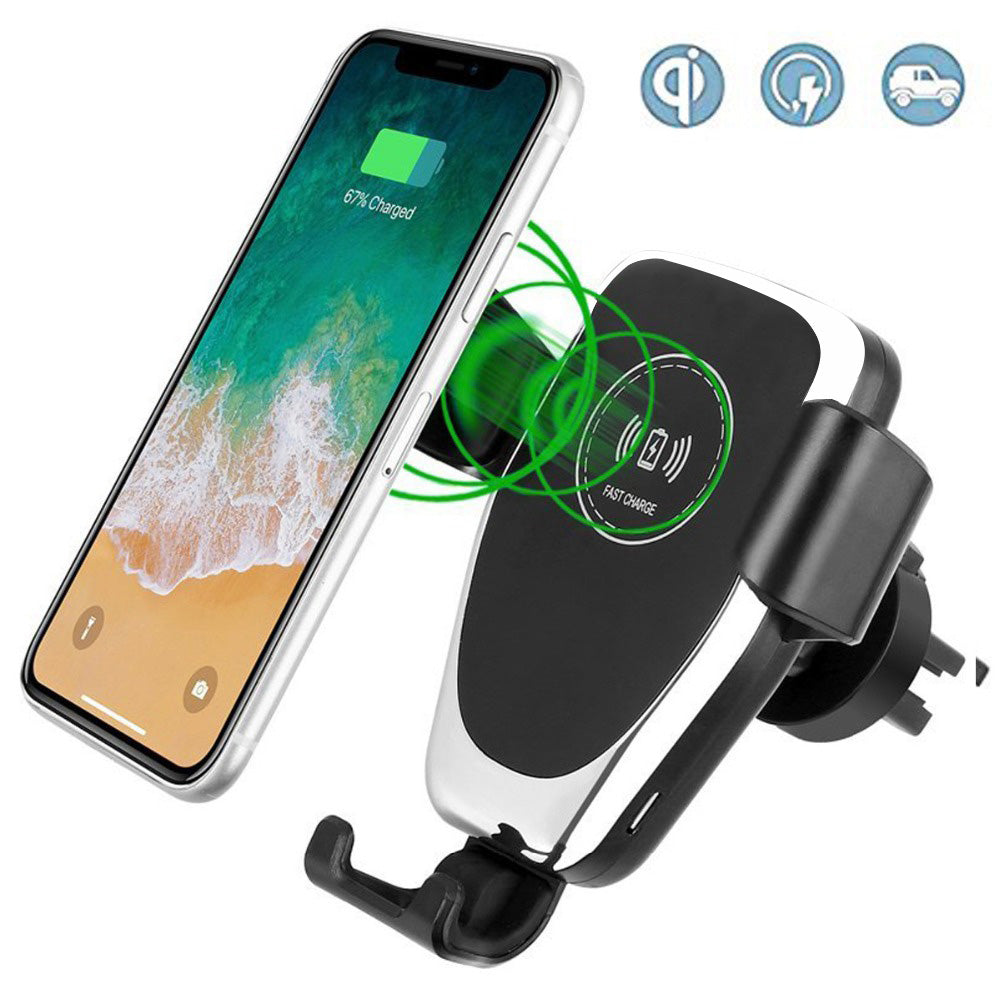 Quick Grip Auto-Clamping Wireless Charge Car Phone Holder