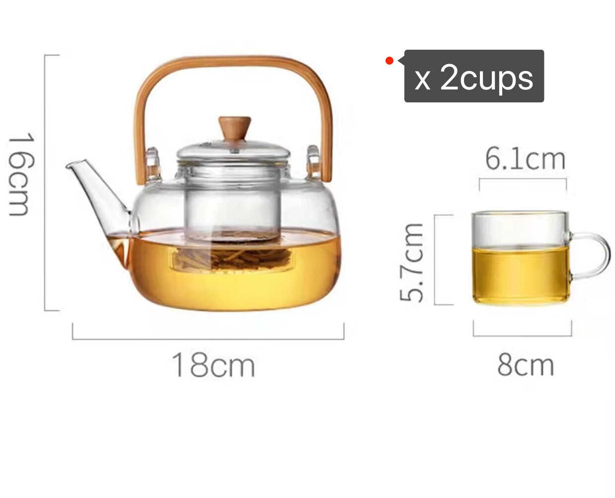 Meditative Eastern Style Heat Resistant Teapot