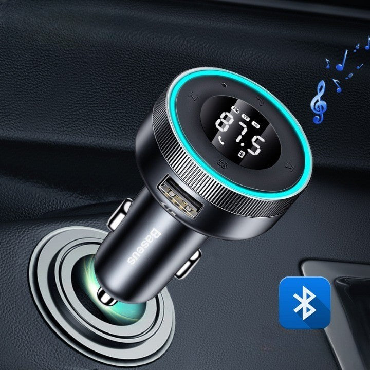 Car FM Audio Bluetooth Transmitter Fast Phone Charger