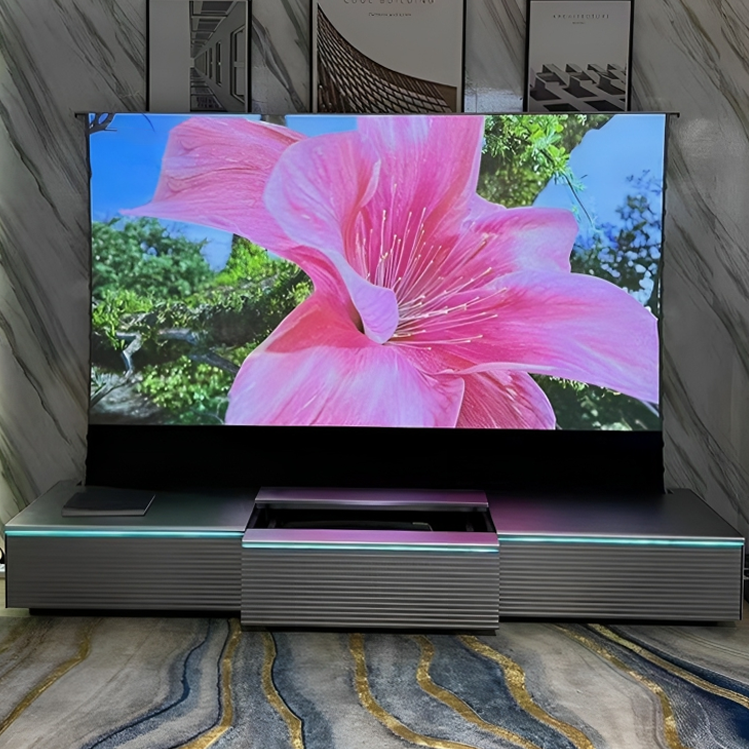 Ultra-Modern Motorized Screen Laser TV Console Cabinet