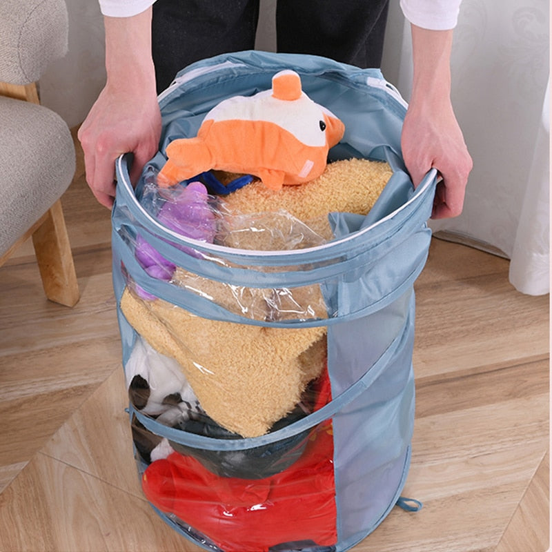 Fluffy Friend Kids Toy Storage Organizer Bucket - UTILITY5STORE