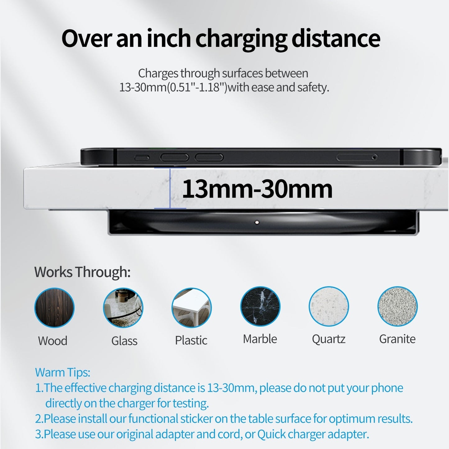 Invisible Under the Desk Wireless Charger