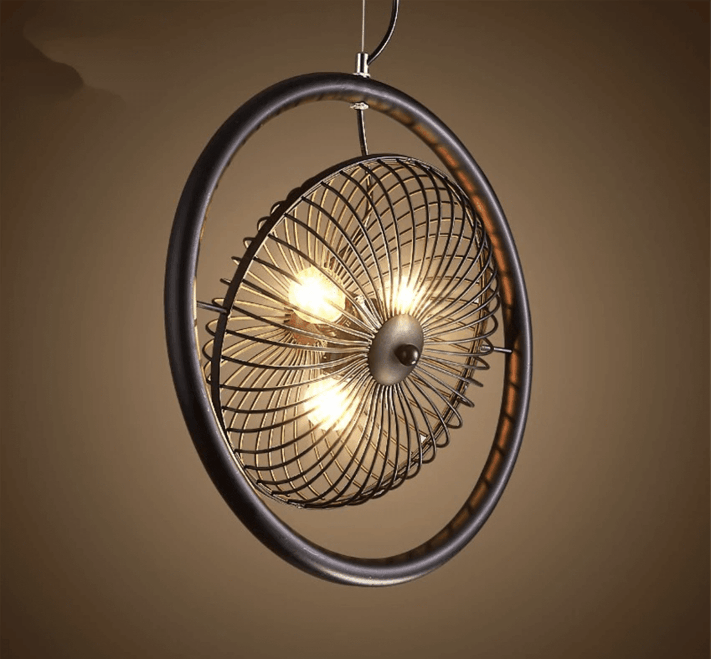 Vintage Iron Retro Fan Ceiling Droplight Chandelier Lamp