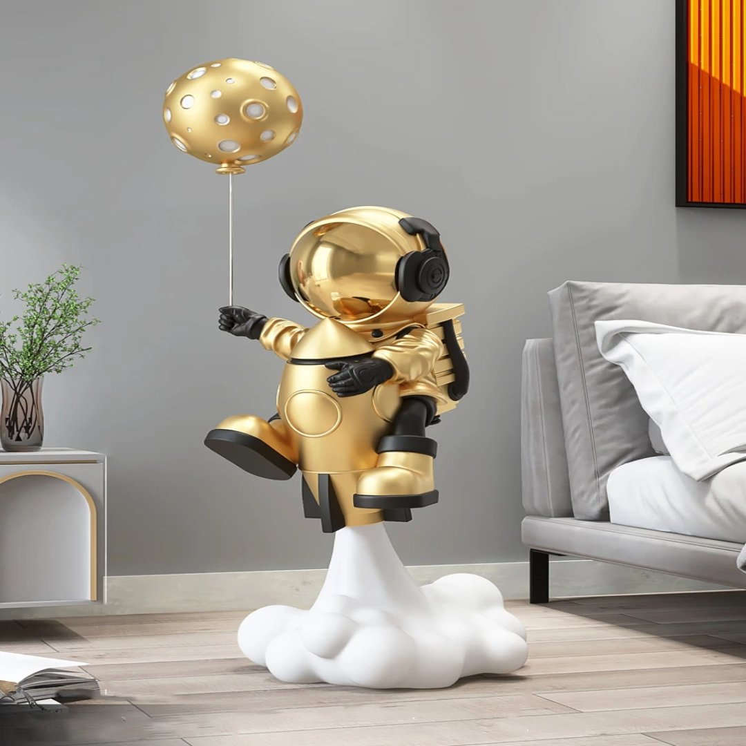 Cosmic Astronaut Balloon Sculpture Elegant Home Decor