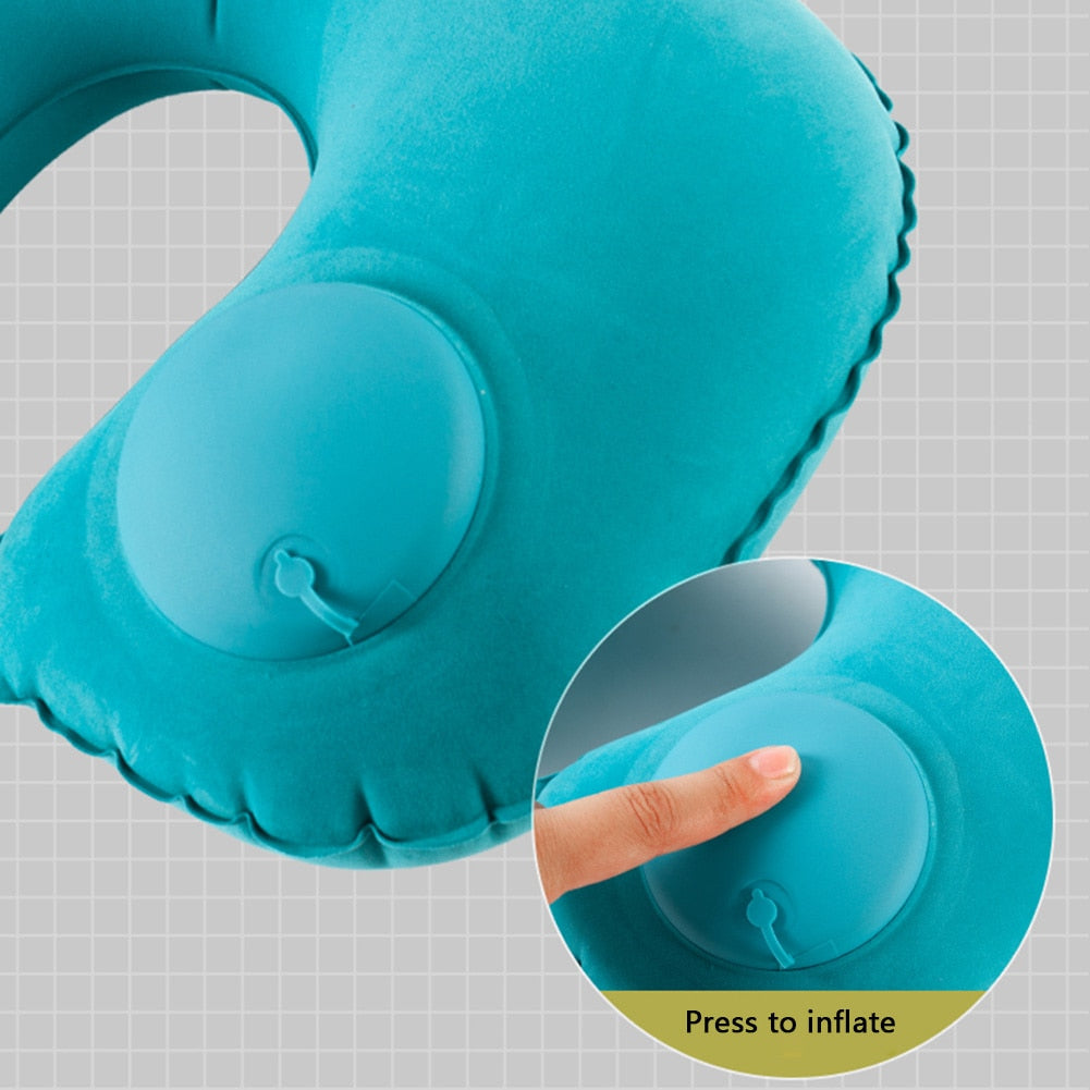 Air Rest Inflatable Easy Pump Neck Pillow