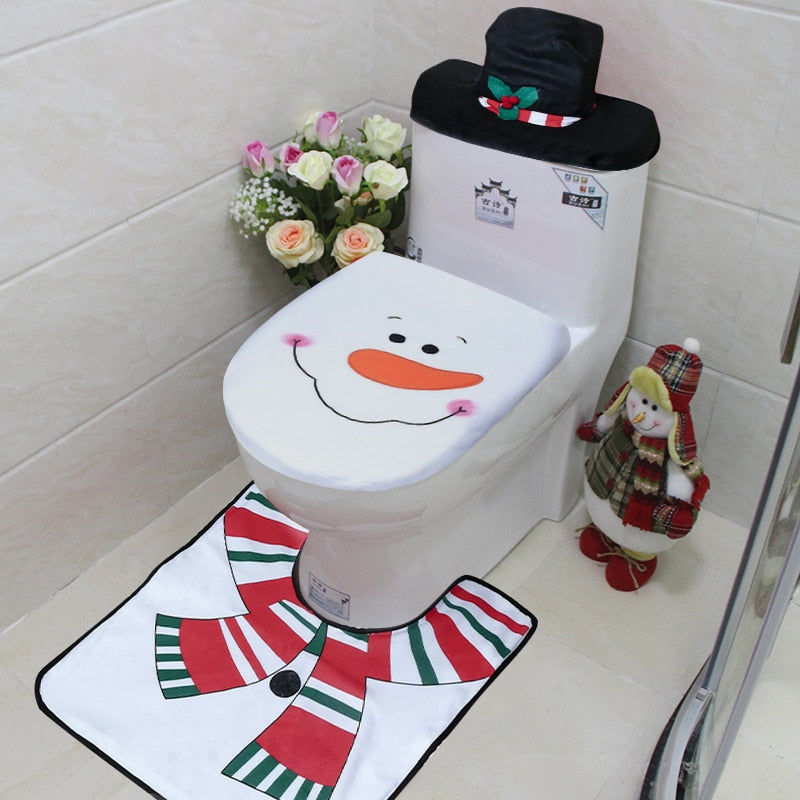 3pcs Fancy Santa Claus Toilet Seat Covers - UTILITY5STORE