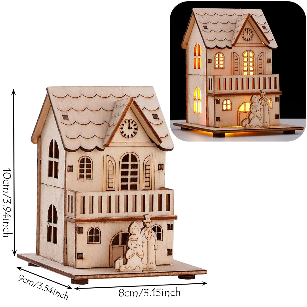 DIY Wooden Hanging House Decor Glowing Lamp