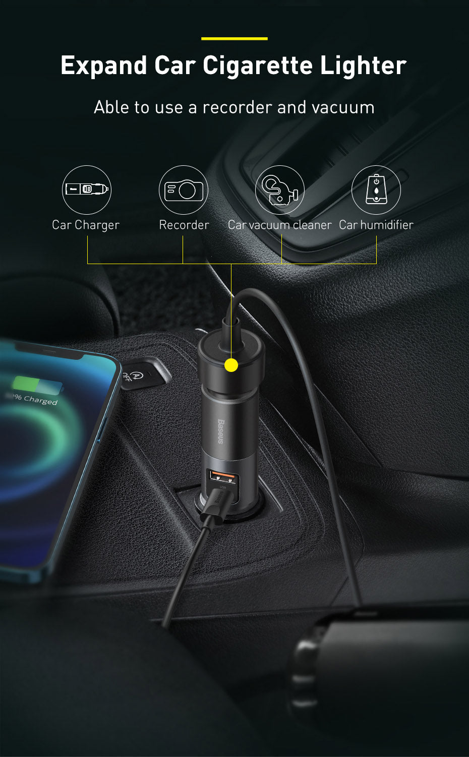 Multi-Port Smart Chip Car Fast Charger